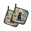 Gordon Setter Spring Path Pair of Pot Holders Kitchen Heat Resistant Pot Holders Sets Oven Hot Pads for Cooking Baking BBQ, 7 1/2 x 7 1/2