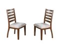 Contemporary Style 5pc Dining Set Table w 4 Drawers 4x Side Chairs Ladder Back Walnut Finish Kitchen Dining Room
