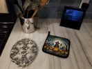 La Llorona Skeleton Spooky Halloween Pair of Pot Holders Kitchen Heat Resistant Pot Holders Sets Oven Hot Pads for Cooking Baking BBQ, 7 1/2 x 7 1/2