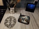 Vampires Spooky Halloween Pair of Pot Holders Kitchen Heat Resistant Pot Holders Sets Oven Hot Pads for Cooking Baking BBQ, 7 1/2 x 7 1/2