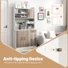 71 Inch Kitchen Pantry Storage Cabinet Buffet Sideboard with Built-in Charge Station