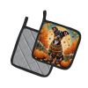 Miniature Pinscher Fall Pair of Pot Holders Kitchen Heat Resistant Pot Holders Sets Oven Hot Pads for Cooking Baking BBQ, 7 1/2 x 7 1/2