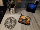 Silky Terrier Fall Pair of Pot Holders Kitchen Heat Resistant Pot Holders Sets Oven Hot Pads for Cooking Baking BBQ, 7 1/2 x 7 1/2