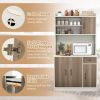 71 Inch Kitchen Pantry Storage Cabinet Buffet Sideboard with Built-in Charge Station