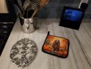 Afghan Hound Fall Pair of Pot Holders Kitchen Heat Resistant Pot Holders Sets Oven Hot Pads for Cooking Baking BBQ, 7 1/2 x 7 1/2
