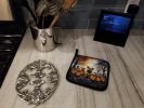 Norfolk Terrier Spooky Halloween Pair of Pot Holders Kitchen Heat Resistant Pot Holders Sets Oven Hot Pads for Cooking Baking BBQ, 7 1/2 x 7 1/2