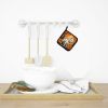 NEW White Pit Bull Terrier Fall Pair of Pot Holders Kitchen Heat Resistant Pot Holders Sets Oven Hot Pads for Cooking Baking BBQ, 7 1/2 x 7 1/2