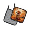 Vizsla Fall Pair of Pot Holders Kitchen Heat Resistant Pot Holders Sets Oven Hot Pads for Cooking Baking BBQ, 7 1/2 x 7 1/2