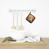 White German Shepherd Fall Pair of Pot Holders Kitchen Heat Resistant Pot Holders Sets Oven Hot Pads for Cooking Baking BBQ, 7 1/2 x 7 1/2