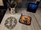 Pomeranian Fall Pair of Pot Holders Kitchen Heat Resistant Pot Holders Sets Oven Hot Pads for Cooking Baking BBQ, 7 1/2 x 7 1/2