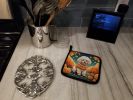 Poodle Fall Pair of Pot Holders Kitchen Heat Resistant Pot Holders Sets Oven Hot Pads for Cooking Baking BBQ, 7 1/2 x 7 1/2