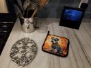 Schnauzer Fall Pair of Pot Holders Kitchen Heat Resistant Pot Holders Sets Oven Hot Pads for Cooking Baking BBQ, 7 1/2 x 7 1/2
