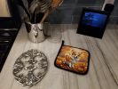 Corgi Fall Pair of Pot Holders Kitchen Heat Resistant Pot Holders Sets Oven Hot Pads for Cooking Baking BBQ, 7 1/2 x 7 1/2