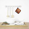 Red Basenji Fall Pair of Pot Holders Kitchen Heat Resistant Pot Holders Sets Oven Hot Pads for Cooking Baking BBQ, 7 1/2 x 7 1/2