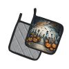 NEW Cat Cemetery Spooky Halloween Pair of Pot Holders Kitchen Heat Resistant Pot Holders Sets Oven Hot Pads for Cooking Baking BBQ, 7 1/2 x 7 1/2