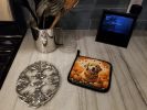 Golden Retriever Fall Pair of Pot Holders Kitchen Heat Resistant Pot Holders Sets Oven Hot Pads for Cooking Baking BBQ, 7 1/2 x 7 1/2