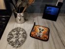 Jack Russell Terrier Fall Pair of Pot Holders Kitchen Heat Resistant Pot Holders Sets Oven Hot Pads for Cooking Baking BBQ, 7 1/2 x 7 1/2