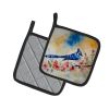 Blue Jay Pair of Pot Holders Kitchen Heat Resistant Pot Holders Sets Oven Hot Pads for Cooking Baking BBQ, 7 1/2 x 7 1/2