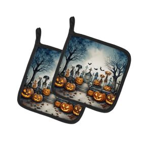 Pet Cemetery Spooky Halloween Pair of Pot Holders Kitchen Heat Resistant Pot Holders Sets Oven Hot Pads for Cooking Baking BBQ, 7 1/2 x 7 1/2 (Default: Default)